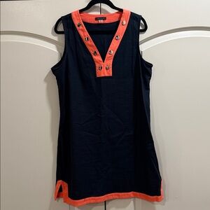 Tommy Hilfiger Coral and Navy Dress